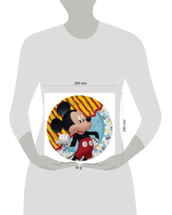 Mickey Mouse. Набор бумажных тарелок , 3D, 6 шт d-180 мм