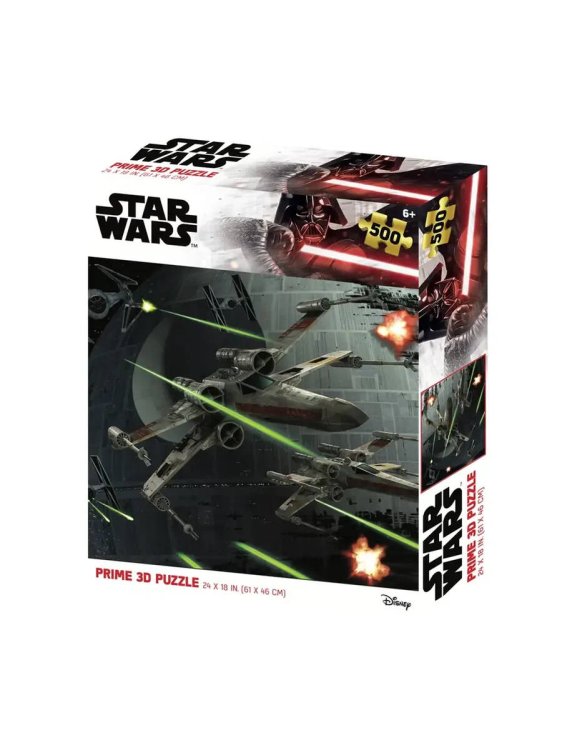 Пазл Super 3D «Звездные войны», 500 дет.,6+ Размер собранного пазла 61х46см (арт.32632) игр.-голов.