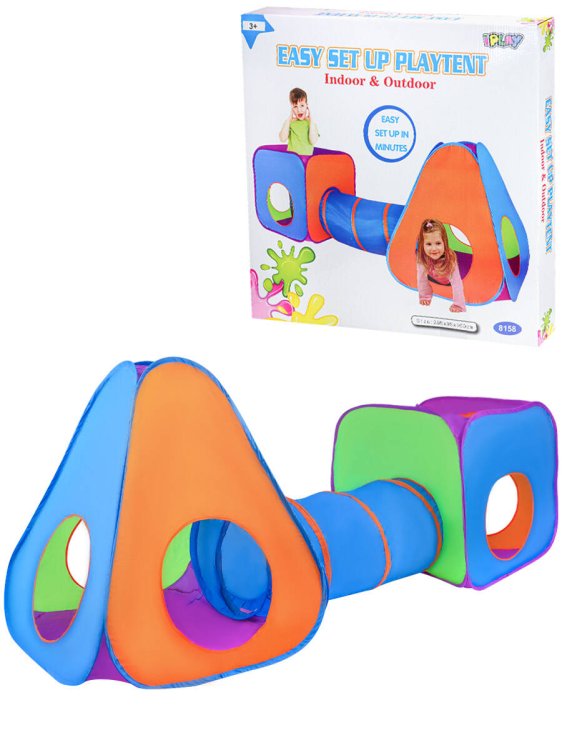 Палатка игровая с туннелем (265x95x100 см) "Хочу играть" (в коробке) ( Арт. 8158)
