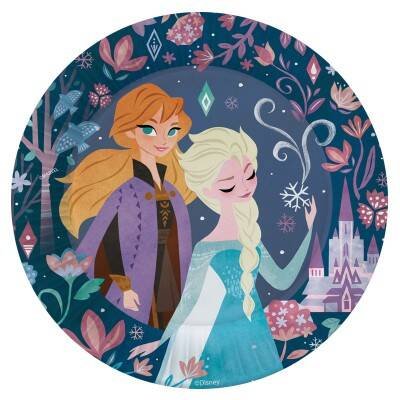 Frozen 2.  Набор бумажных тарелок, Сканди, 6 шт d-180 мм