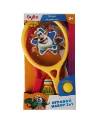 Набор с ракетками БУБА 2в1 бадминтон+теннис ИГРАЕМ ВМЕСТЕ в кор.2*36шт