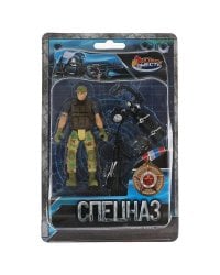 СОЛДАТИК с оружием спецназ, блист.14*21,5*3см ИГРАЕМ ВМЕСТЕ в кор.2*120шт