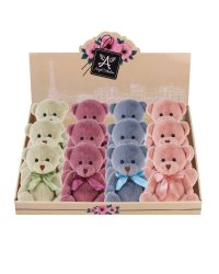 Мишка Подарок 15см, дисплей, в ассорт.