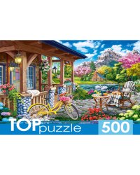 TOPpuzzle. ПАЗЛЫ 500 элементов. П500-0739 ТЕРРАСА У ГОРНОГО ОЗЕРА