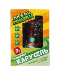Игрушка деревянная Ми-ми-мишки лабиринт карусель Буратино в кор.100шт