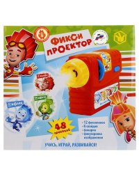 Развивающий музыкальный проектор "Умка" "ФИКСИКИ" на бат. свет+звук, русс чип в русс. кор в кор.48шт