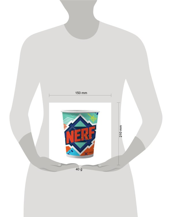 NERF. Набор бумажных стаканов, голубой, 6 шт*250 мл