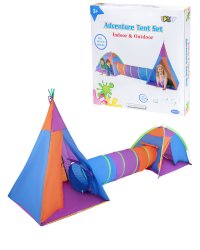 Палатка игровая с туннелем (340x112x135 см) "Забавные игры-4" (в коробке) ( Арт. 8703-16)