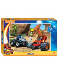 Мозаика "puzzle" 35 MAXI "Вспыш и чудо-машинки" (Никелодеон)