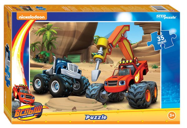 maxi 35 (STEPpazzle) Мозаика "puzzle" 35 MAXI "Вспыш и чудо-машинки" (Никелодеон)