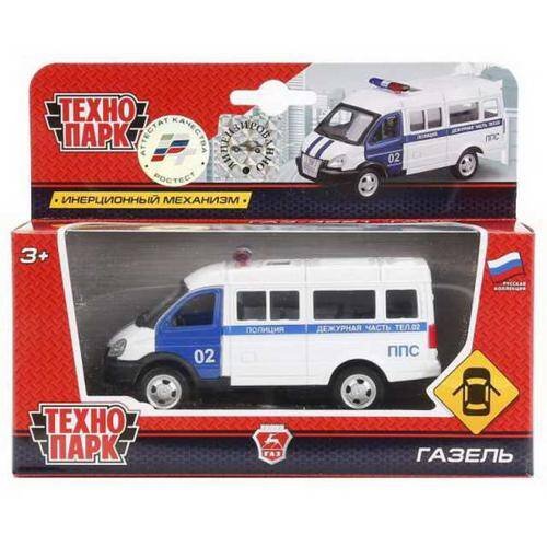 "ТЕХНОПАРК" (игрушки для мальчиков) (Умка) Машина "Технопарк" Металл. Инерц. Газель, Открыв. Двери 6404D В Русс. Кор. В Кор.3*36Шт