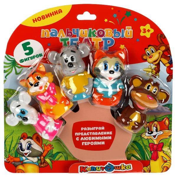 ИГРУШКИ ДЛЯ ВАННОЙ (Умка) Игрушка пластизоль для купания пальчиковый театр герои ЭКРАН в блист. КАПИТОШКА в кор.2*12шт