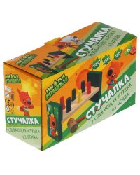 Игрушка деревянная Ми-ми-мишки стучалка 6 цилиндров Буратино в кор.60шт