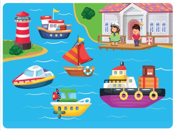 Многоразовые водные раскраски. Выпуск 13 (Кораблики)