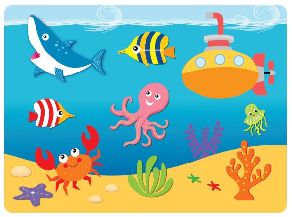 Многоразовые водные раскраски. Выпуск 14 (Подводный мир)