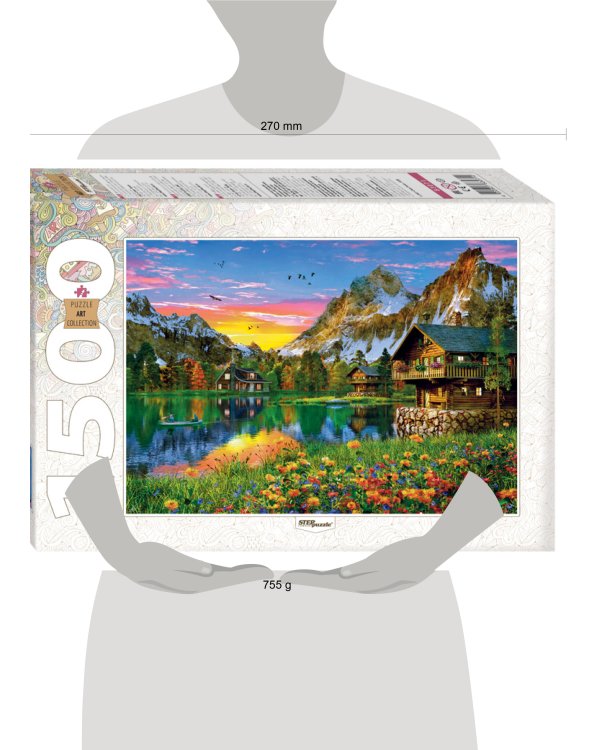 Мозаика "puzzle" 1500 "Озеро в Альпах"