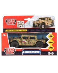 Машина металл Hummer H1 пикап военный 12см, открыв. двери, инерц. в кор. Технопарк в кор.2*24шт