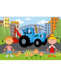 09. МАКСИ-ПАЗЛЫ 15 элементов. Лицензия/ СИНИЙ ТРАКТОР №7 (Арт. ПУ15-1775)