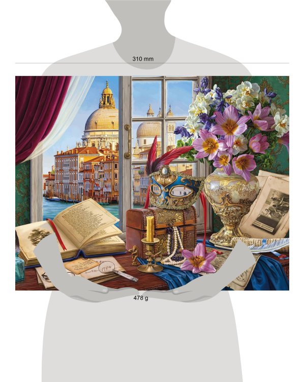 Алмаз.мозаика (класс.) 30х40 см, на карт.с част.заполн. Венецианский натюрморт (Арт. ACA035)
