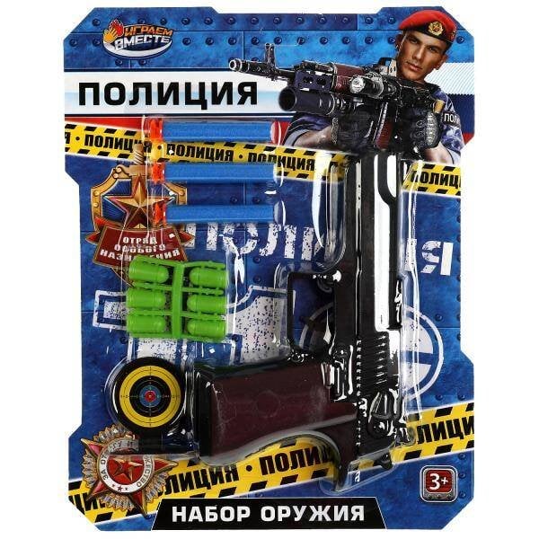 НАБОРЫ ПОЛИЦИЯ (Умка) Набор оружия ПОЛИЦИЯ пистолет с мягкими пулями, блист.21*27*4см ИГРАЕМ ВМЕСТЕ в кор.2*96шт