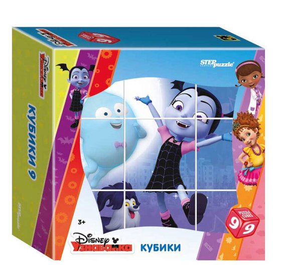 Кубики (STEPpazzle) DISNEY 9 кубиков "Узнавайка" (Disney)