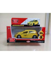 МАШИНА "ТЕХНОПАРК" МЕТАЛЛ. ИНЕРЦ. KIA CEED ТАКСИ 12СМ, ОТКРЫВ. ДВЕРИ И БАГАЖНИК В КОР. в кор.2*36шт