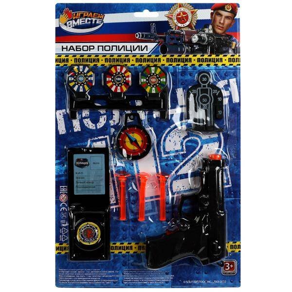 Набор оружия ПОЛИЦИЯ пистолет с присосками, блист.24*38*3см ИГРАЕМ ВМЕСТЕ в кор.2*144шт