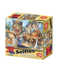 Пазл Super 3D «Динозавры селфи», 100 детал., 5+ ( арт. 13604) игр.-головоломка