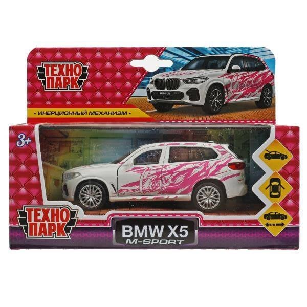ЛЕГКОВОЙ ТРАНСПОРТ (Умка) Машина металл BMW X5 ДЛЯ ДЕВОЧЕК 12 см, двери, багаж, инер, красный, кор. Технопарк в кор.2*36шт