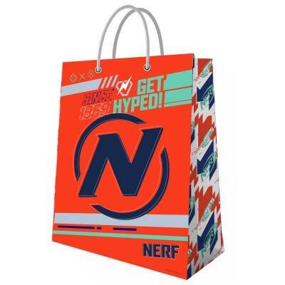 NERF. Пакет подарочный большой (красный с синим), 330*455*100  мм