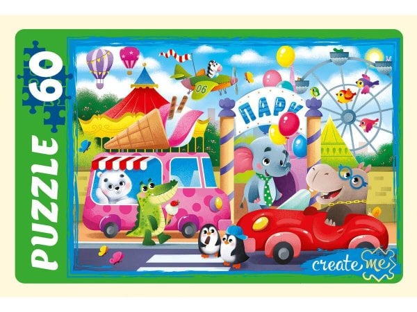 04. ПАЗЛЫ 60 элементов (Рыжий Кот) ПАЗЛЫ 60 элементов. ДЕТСКИЙ ПАРК (Арт. П60-3901)