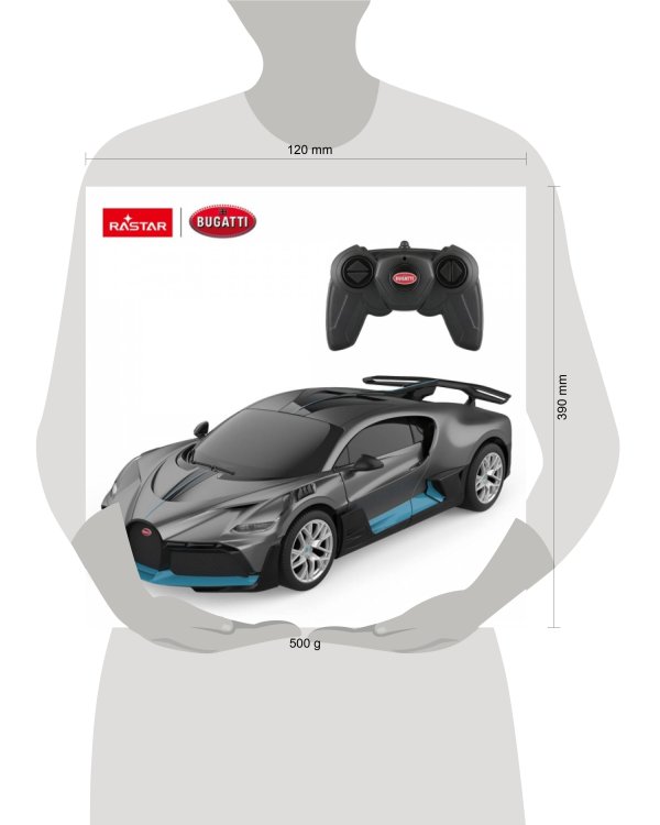 Машина р/у bugatti divo 1:24 Rastar в кор.18шт