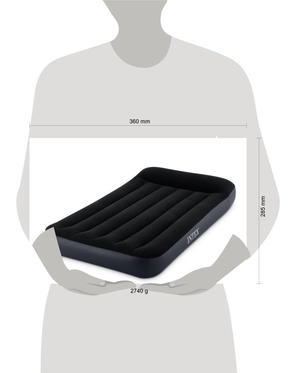 Матрас надувной с подголовн.PILLOW REST CLASSIC BED FIBER-TECH 99x191x25см INTEX Новинка. Арт. 64141