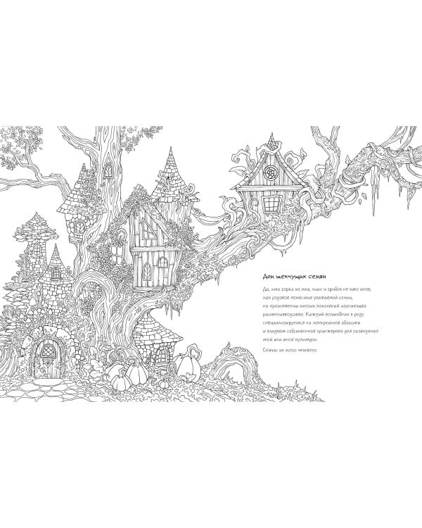 Город чар и зелий. Раскраска с иллюстрациями Аны Награни