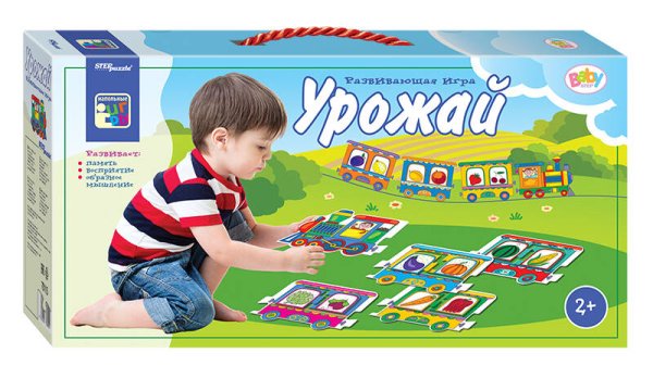 Напольный пазл (STEPpazzle) Напольные паровозики "Урожай" (Baby Step)