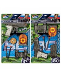 Набор оружия ВОЕННЫЙ пистолет с присосками, блист.21*36*2,5см ИГРАЕМ ВМЕСТЕ в кор.2*72шт