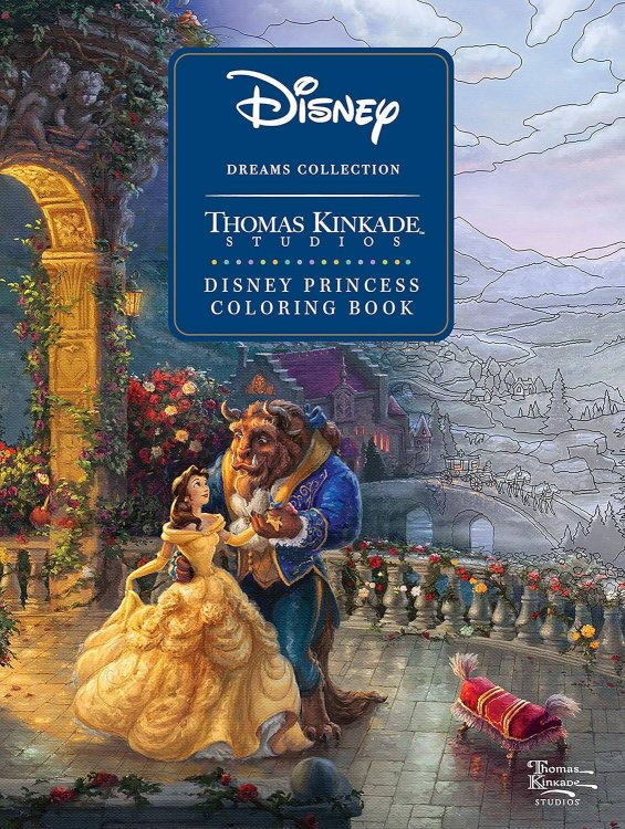 Зарубежная литература (Simon & Shuster) Disney Dreams Collection Thomas Kinkade Studios Disney Princess Coloring Book Раскраска Принцессы Disney /Книги на английском языке