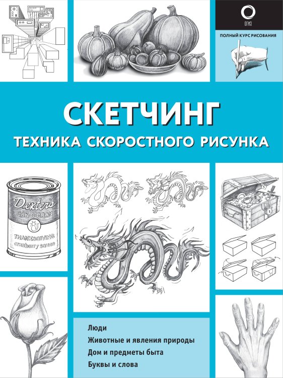 Полный курс рисования (черно-белая) Скетчинг. Техника скоростного рисунка