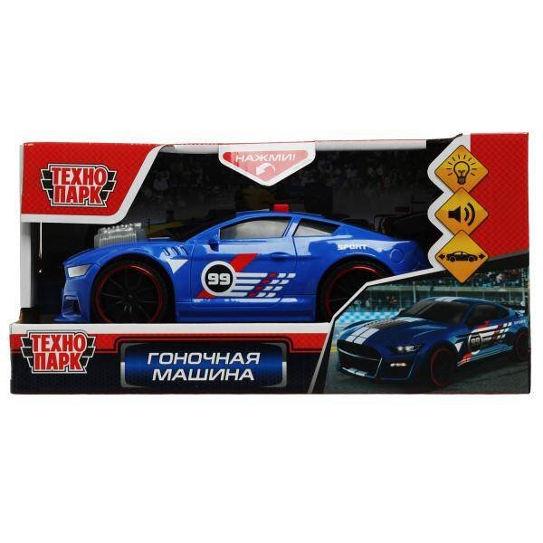 Машина пластик свет-звук СПОРТКАР 20,5 см, движется вперед-назад,  кор. Технопарк в кор.2*24шт