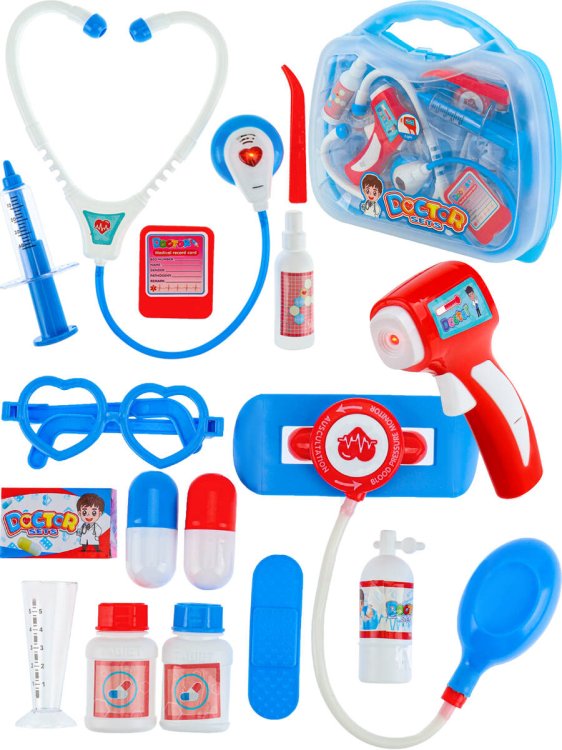 Другая упаковка (Рыжий Кот) Игровой набор доктора в чемоданчике "Врач"(36х31х27)(16 предметов) ( Арт. 2162283)