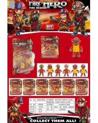 Мини-фигурка "Пожарный " (8х5 см солдат, акссесуары, микс, в блистере) ( Арт. Y17434048)