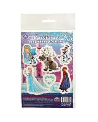 Наклейки бумажные, 120*180 мм снежные принцессы Умка в кор.1250шт