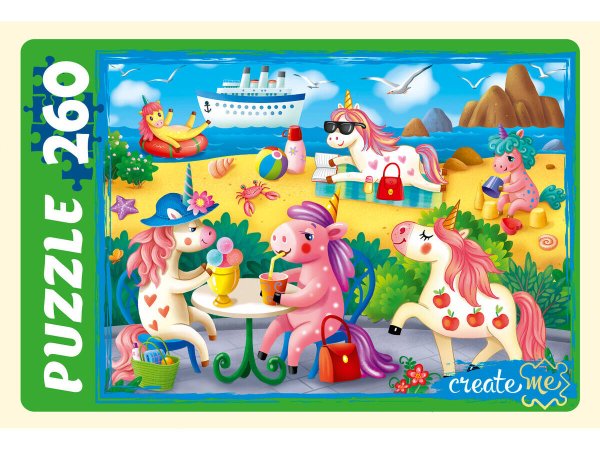 ПАЗЛЫ 260 элементов. ЧУДЕСНЫЕ ЕДИНОРОГИ № 31 (Арт. ПУ260-3910)