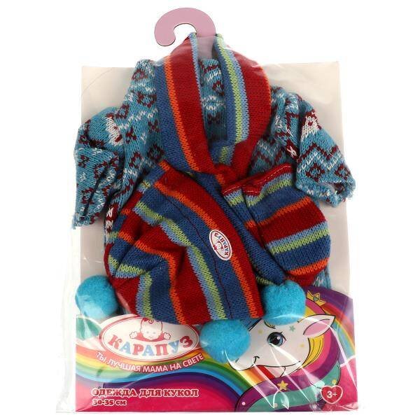 Одежда для кукол 30-35 см, на плечиках в пакете КАРАПУЗ в кор.96шт