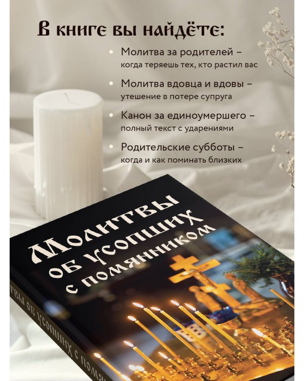 Дополнительное изображение книги «Молитвы об усопших с помянником»