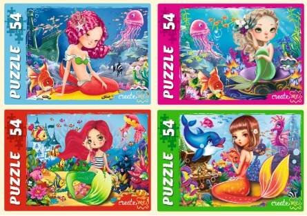 ПАЗЛЫ 54 элемента. Волшебные русалки №2. Арт. П54-2614 кратно 32