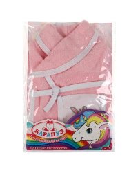 Одежда для кукол 40-42см розовый халат зайка КАРАПУЗ в шт.100шт