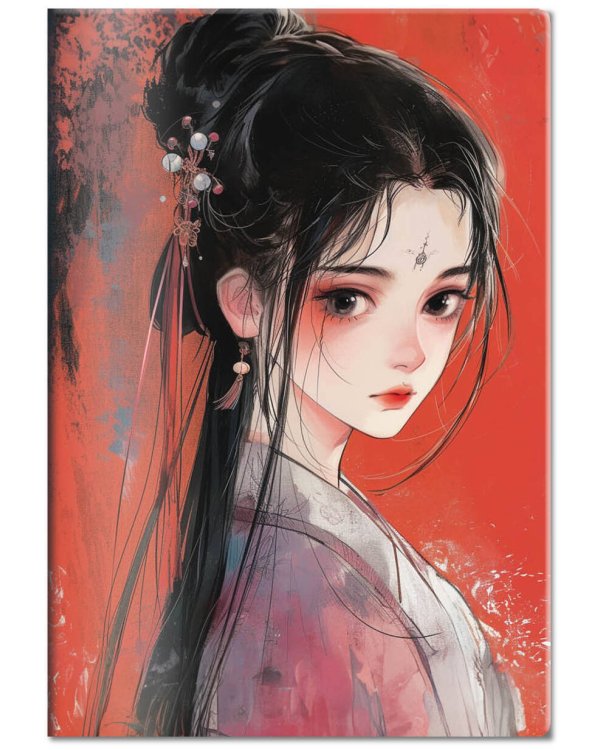 Обложка для паспорта. Маньхуа. Принцесса (ПВХ, 185х133 мм)