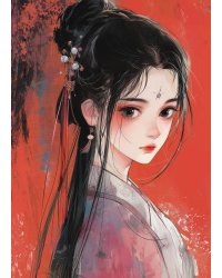 Обложка для паспорта. Маньхуа. Принцесса (ПВХ, 185х133 мм)