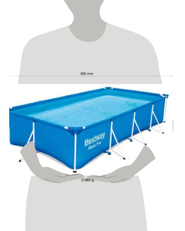 Бассейн Bestway 400 х 211 х 81 см (Арт. 56405)
